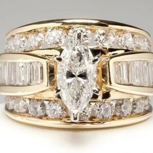 YELLOWGOLD BRIDAL WEDDING RING S9